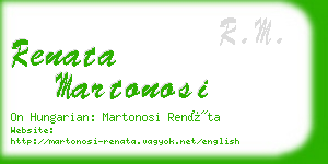 renata martonosi business card